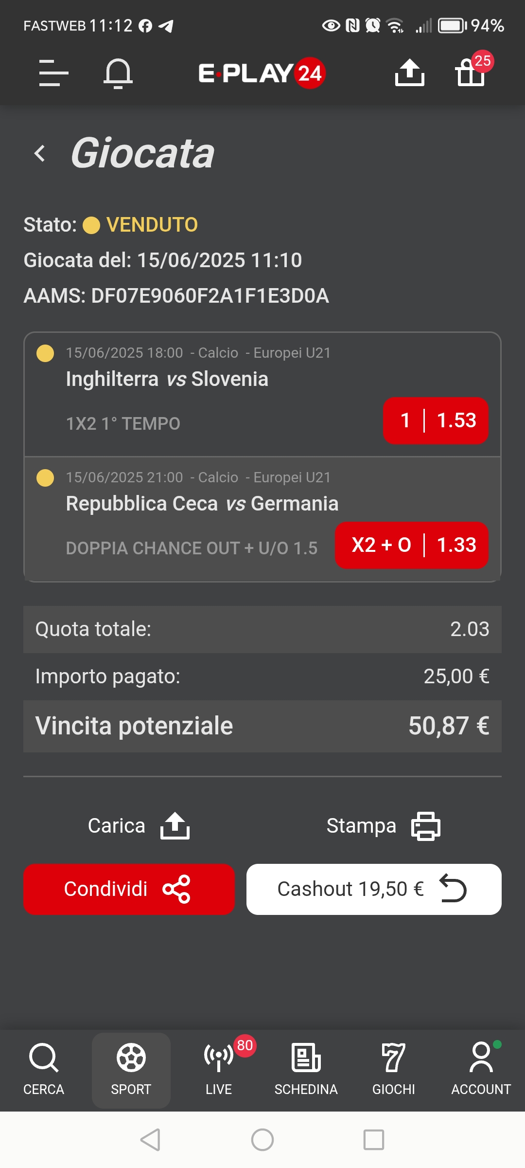 schedina immagine